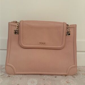 Tous Blush Pink Leather Shoulder Bag
